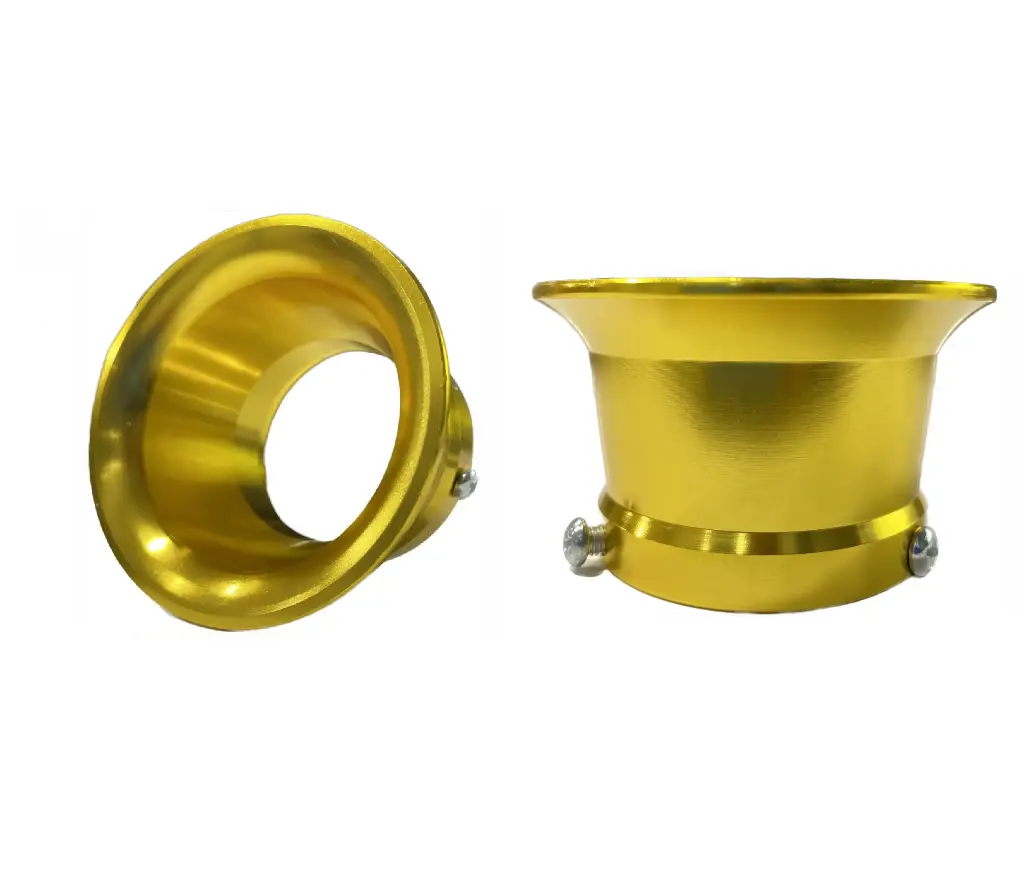 [BQ-071005] Venturi 55mm Aluminio Anodizado Dorado Carburador Cortina Plana 30-32-34mm