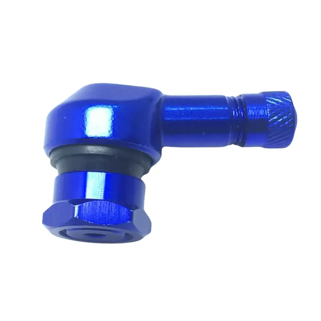 Tapa de Valvula Sin Camara Curva Anodizada Spot Moto Color Azul