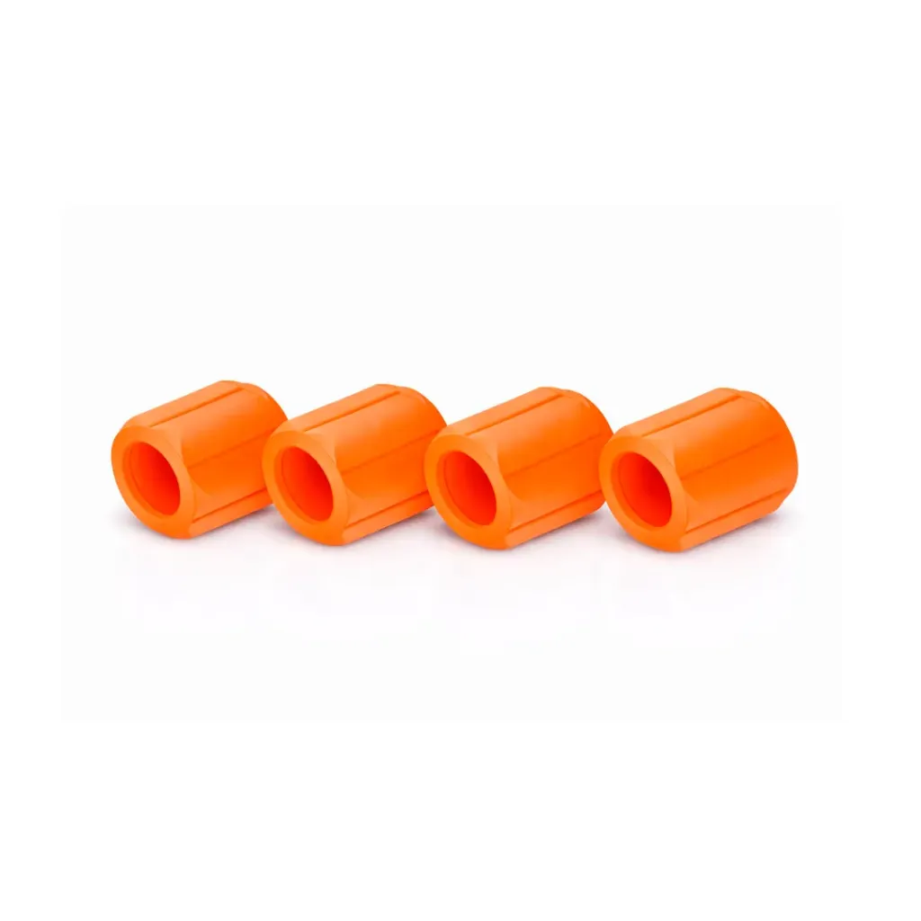 Tapa De Valvula (4 Pcs) Naranja Fluo