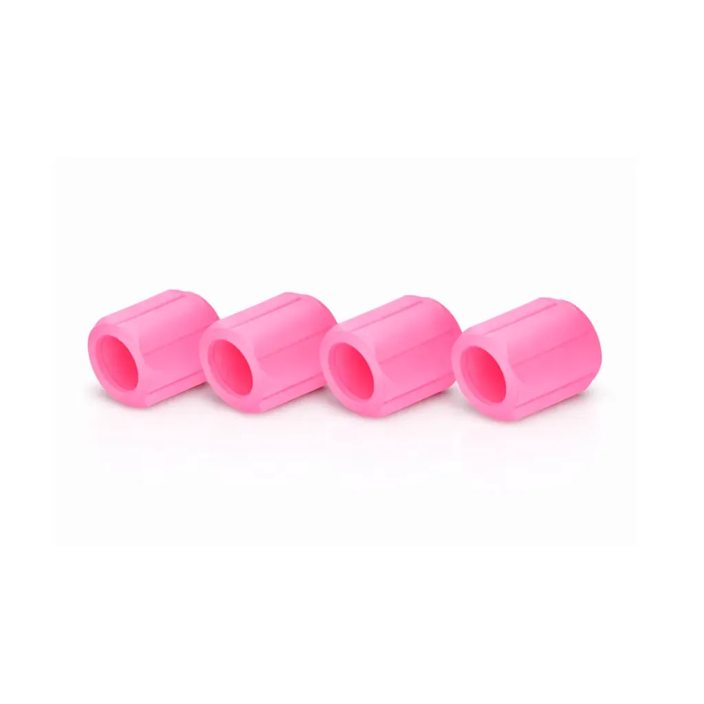 Tapa De Valvula (4 Pcs) Rosa Fluo